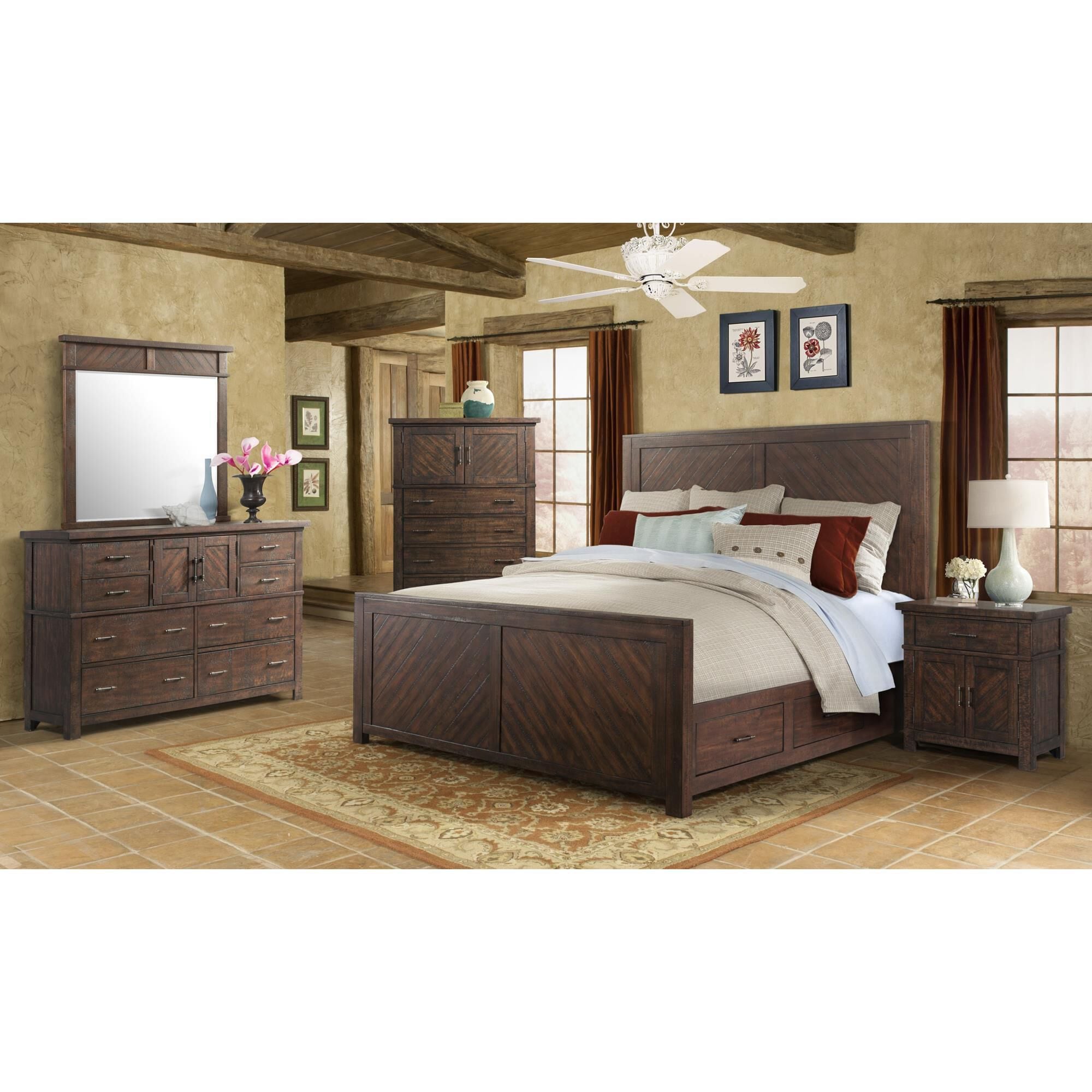 Mayberry Hill Jax 5-Piece Queen Bedroom Set in Cherry