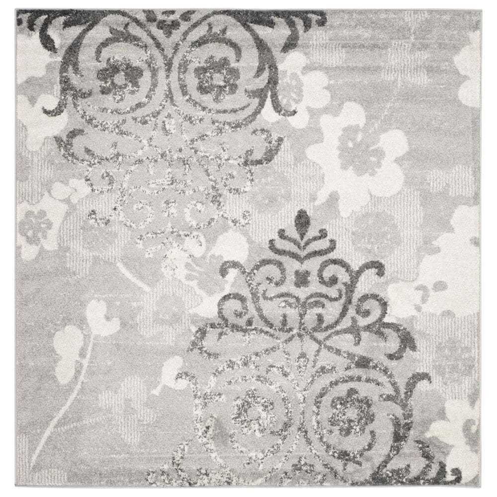 Safavieh Adirondack ADR114B-4SQ 4&#39; x 4&#39;  Silver/Ivory Square Rug, , large