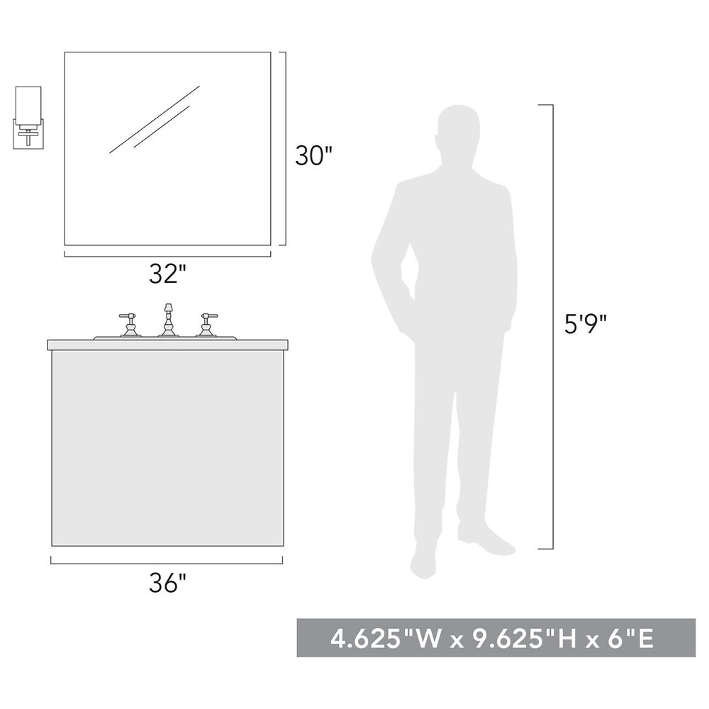 Golden Lighting Tribeca 1-Light Bath Vanity in Matte Black, , large