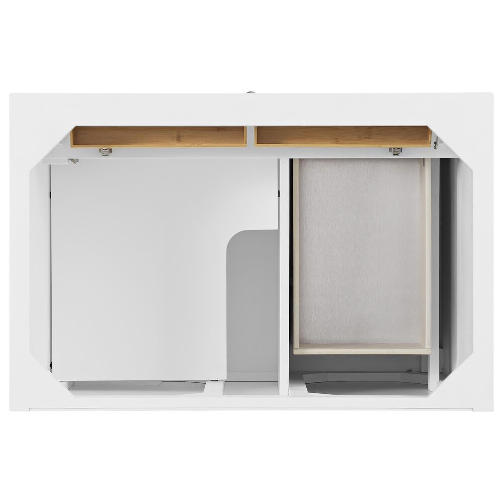 James Martin Vanities Lorelai 36&quot; Single Vanity in Bright White with 3 cm Eternal Marfil Quartz Top, , large