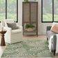 Nourison Garden Oasis GOA01 Green and Ivory 5" x 7" Indoor/Outdoor Area Rug, , large