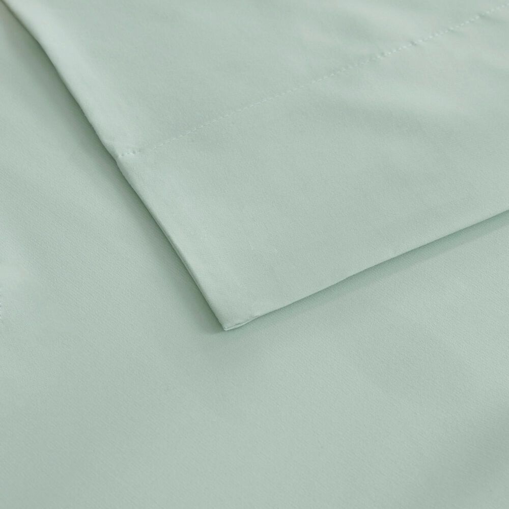 Hampton Park Smart Cool Microfiber 4-Piece Full Sheet Set in Aqua, , large