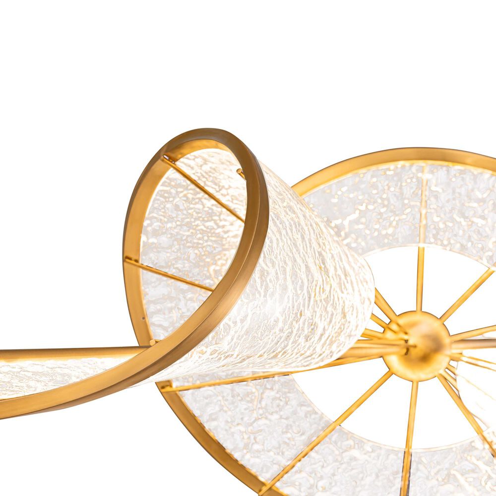 Golden Lighting Aurora 1-Light LED Linear Pendant in Brushed Champagne, , large