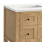 James Martin Vanities Breckenridge 30" Single Bathroom Vanity in Light Natural Oak with 3 cm White Zeus Quartz Top and Rectangular Sink, , large