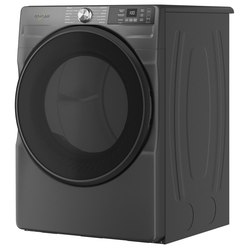 Whirlpool 7.4 Cu. Ft. Smart Front Load Gas Dryer with Wrinkle Shield Option in Volcano Black, , large
