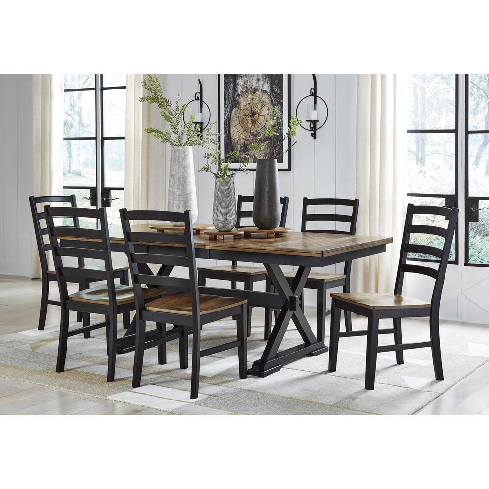 Ashley Wildenauer Dining Chair Set of 2 in Brown and Black, , large