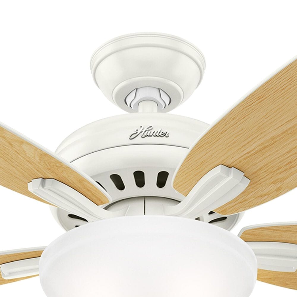 Hunter Newsome 52&quot; Ceiling Fan with Lights in Fresh White, , large