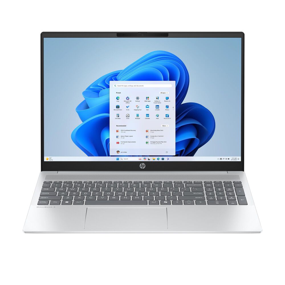 HP OmniBook 5 16" Laptop | Intel Core Ultra 5 225U - 16GB RAM - Intel Graphics - 512GB SSD in Glacier Silver, , large