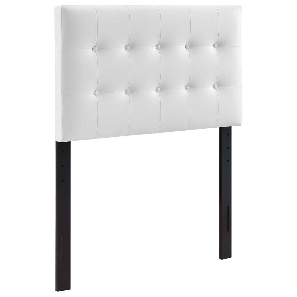 Modway Emily Upholstered Vinyl Full Headboard in Black, , large