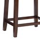 Linon Home Decor Claridge Counter Stool with Beige Cushion in Dark Brown (Set of 2), , large
