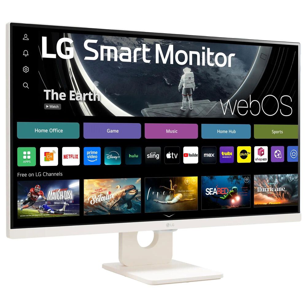 LG 27" FHD IPS Smart Monitor with WebOS in White, , large