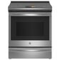 GE Profile 30" Slide-In Front-Control Induction Fingerprint Resistant Range in Stainless Steel, , large