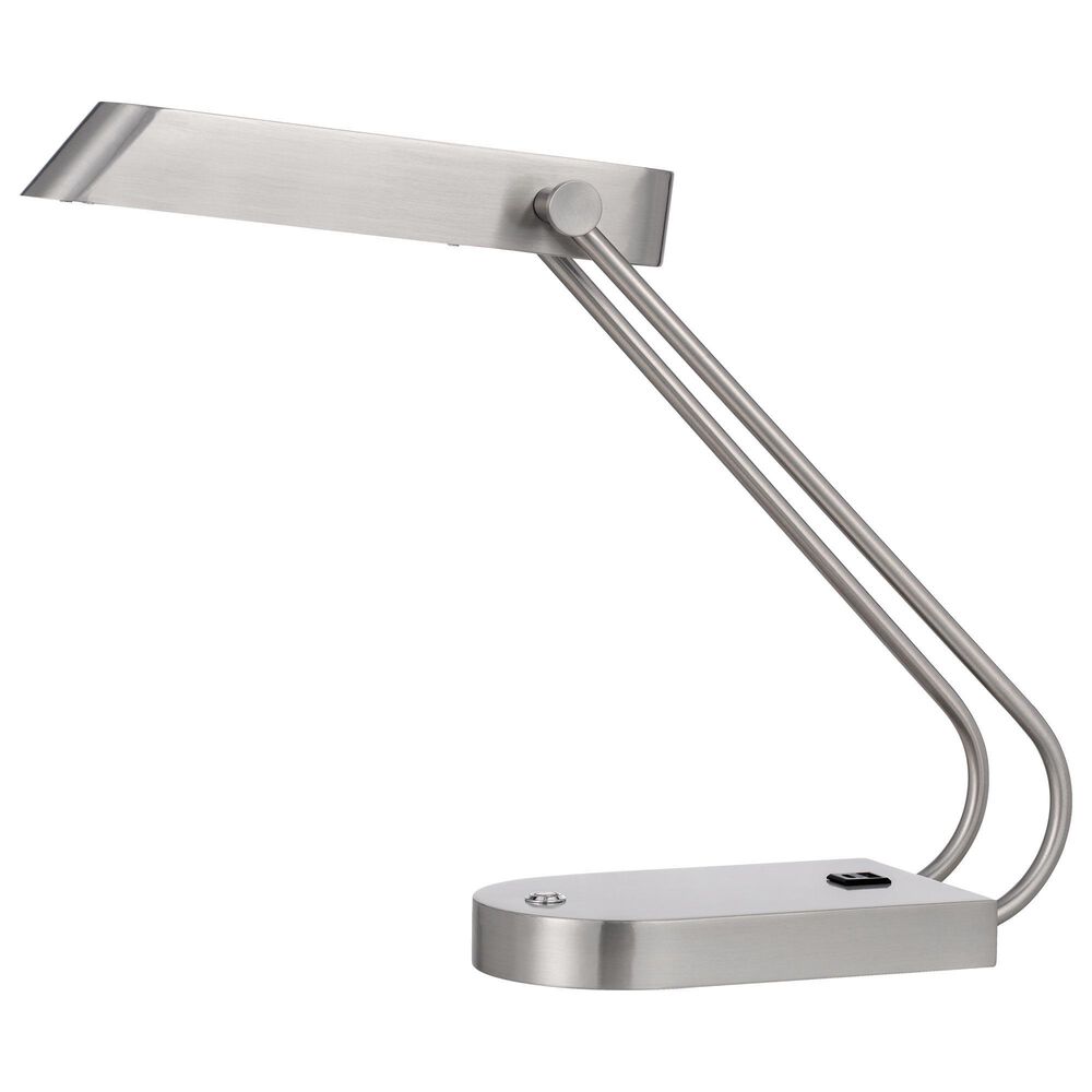 Cal Lighting Vector Desk Lamp in Brushed Steel, , large