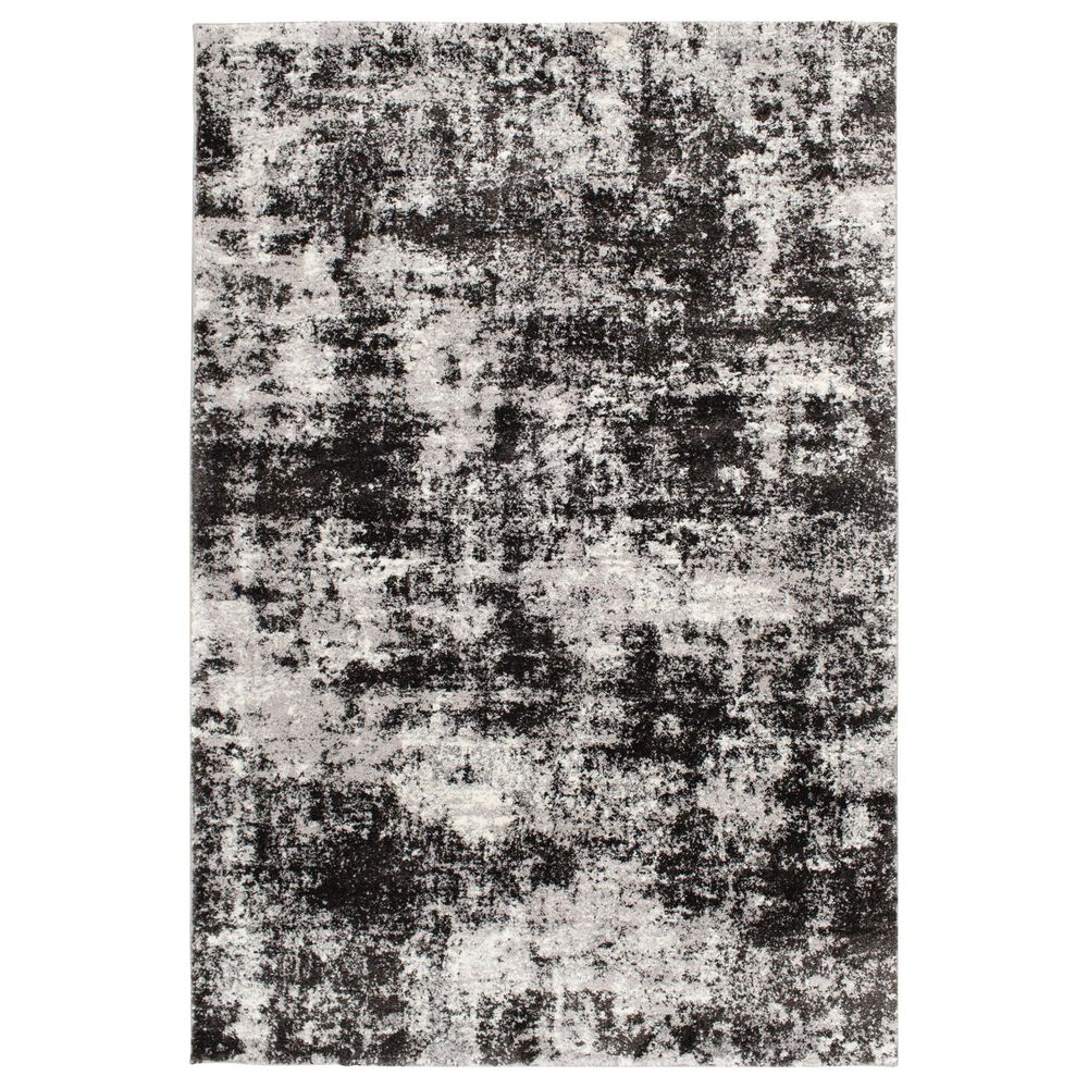 Central Oriental Structures Torrent Winsley 7"10" x 9"10" Soot and Buff Area Rug, , large