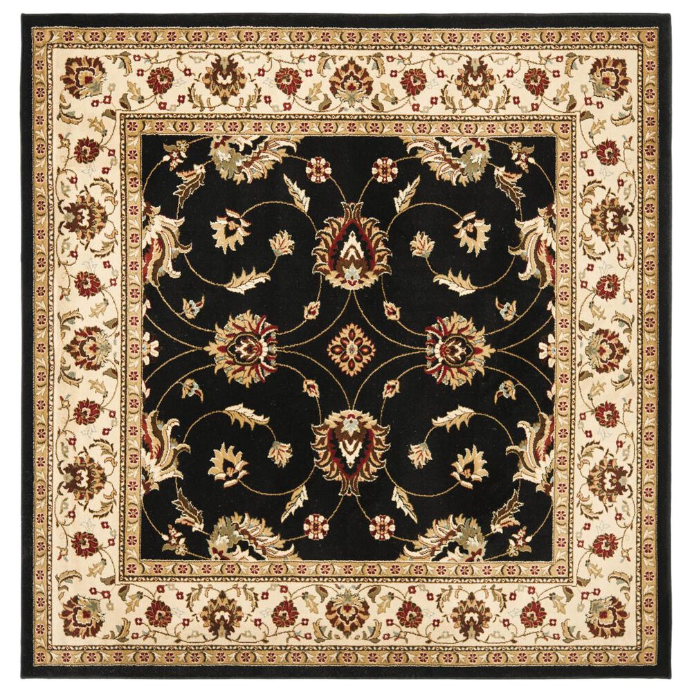 Safavieh Lyndhurst LNH553 6"7" Square Black and Ivory Area Rug, , large
