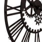 Maple and Jade Gear Decorative Wall Clock in Matte Black, , large