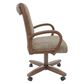 CHROMCRAFT Dining Arm Chair in Noriko Earth Upholstery and Walnut Finish, , large