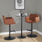 Lumisource Stout Swivel Adjustable Barstool in Black, , large