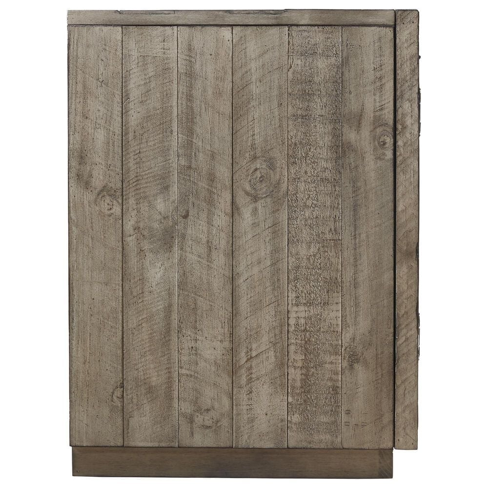 Ashley Krystanza 92&quot; TV Stand with Electric Fireplace in Weathered Gray, , large