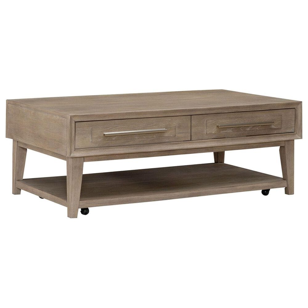 Belle Furnishings Brentwood 2-Drawer Cocktail Table in Sandstone, , large