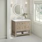 James Martin Vanities Breckenridge 36" Single Vanity in Whitewashed Oak with 3 cm White Zeus Quartz Top, , large