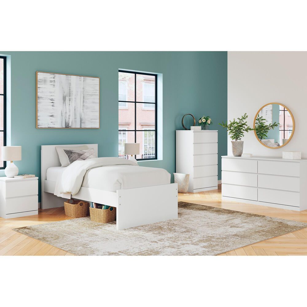 Ashley Onita Twin Platform Bed in White, , large