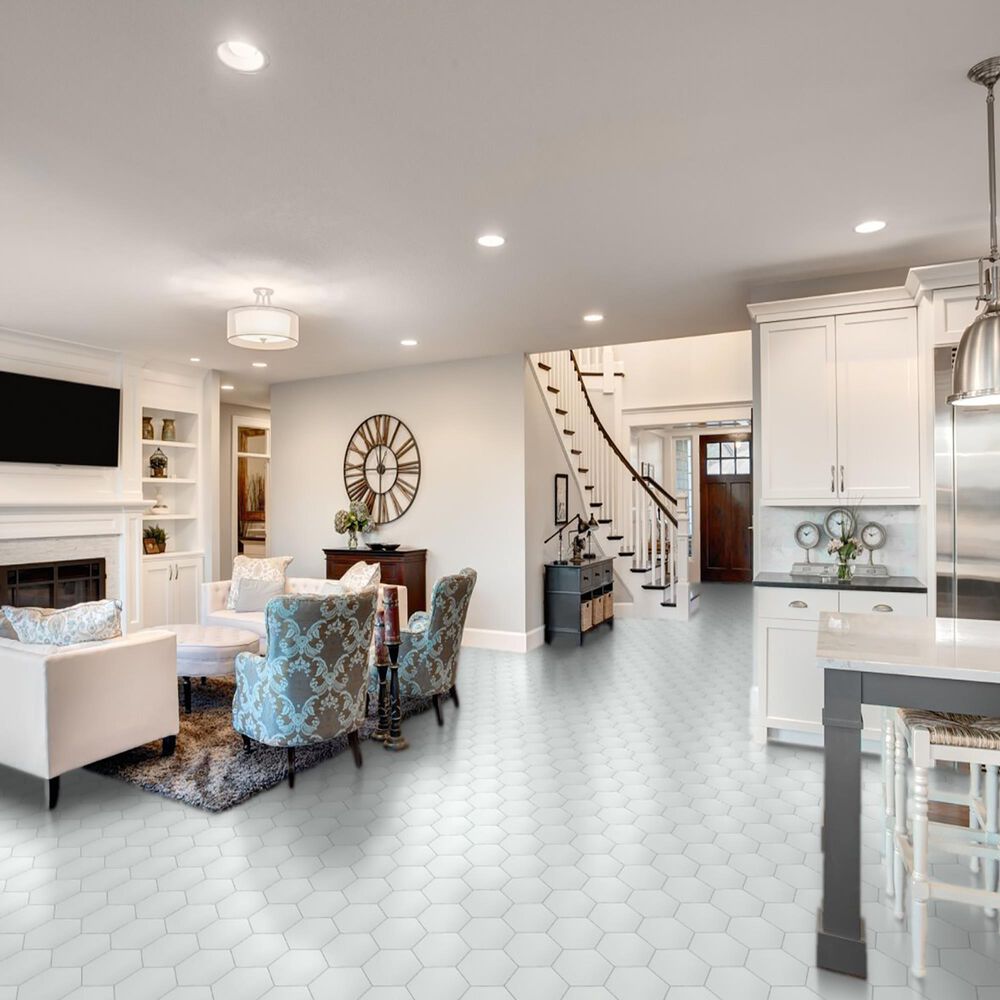 Emser Heksa White 8&quot; x 9&quot; Porcelain Tile, , large