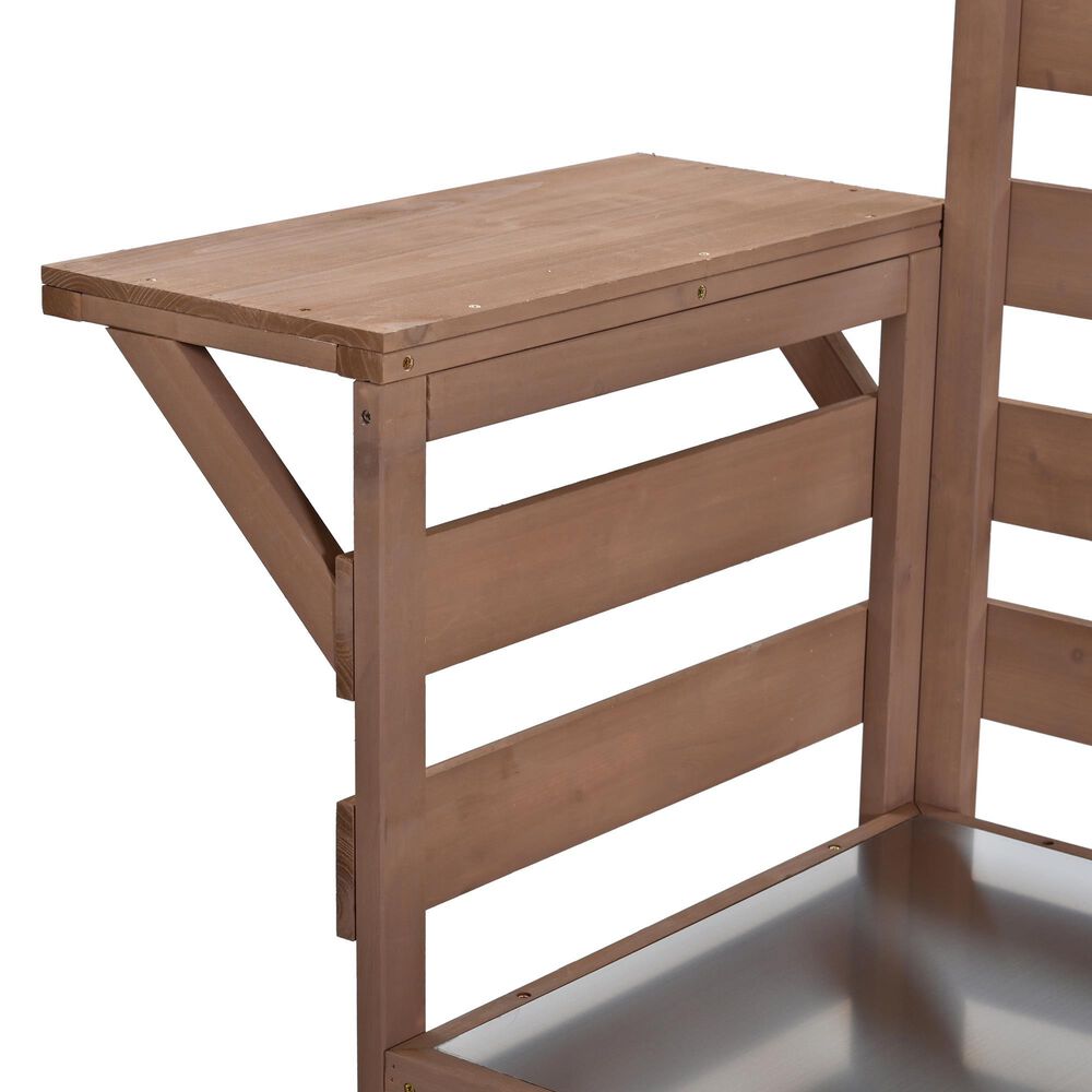 HOMLUX 62.3'' Outdoor Kitchen Island in Brown, , large