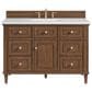 James Martin Vanities Lorelai 48" Single Vanity in Mid-Century Walnut with 3 cm Arctic Fall Solid Surface Top, , large