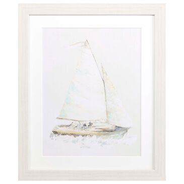 Paragon Quiet Sailboat I 36" x 30" Wall Art in White, , large
