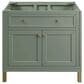 James Martin Vanities Chicago 36" Single Bathroom Vanity in Smokey Celadon with 3 cm Ethereal Noctis Quartz Top and Rectangular Sink, , large