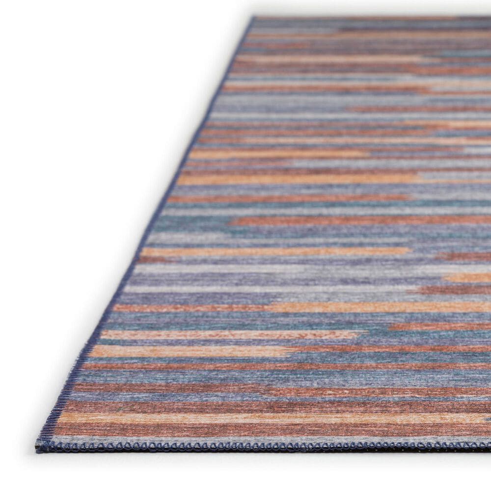 Dalyn Rug Company Sedona Striped 3&#39; x 5&#39; Denim Indoor/Outdoor Area Performance Rug, , large