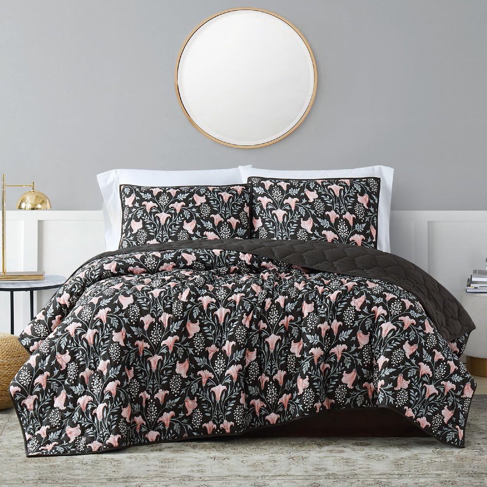 Pem America Galinda 2-Piece Twin/Twin XL Quilt Set in Black, , large