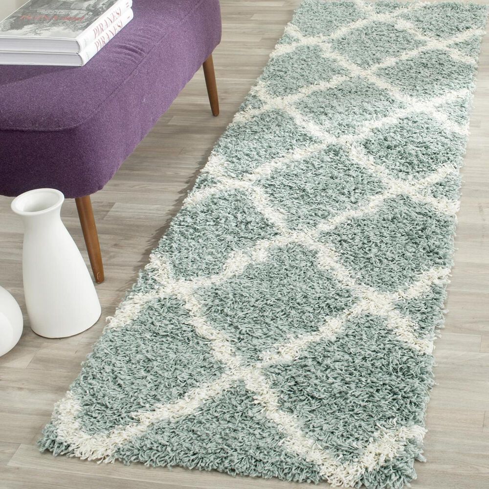 Safavieh Dallas Shag SGD257C-28 2&#39;3&quot; x 8&#39; Seafoam/Ivory Runner, , large