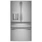 GE Profile 4pc Kitchen Package with Refrigerator, Range, Microwave, and Dishwasher in Stainless Steel, , large