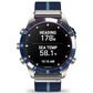 Garmin MARQ 2 Captain AMOLED Smartwatch Silver Grade 5 Titanium Bezel Case with Blue Nylon Band, , large
