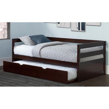 Richlands Furniture Caspian Daybed with Trundle in Chocolate, , large
