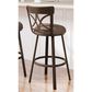 Delaware Dining Bradley 26" Swivel Barstool in Sun Bronze/Coffee, , large