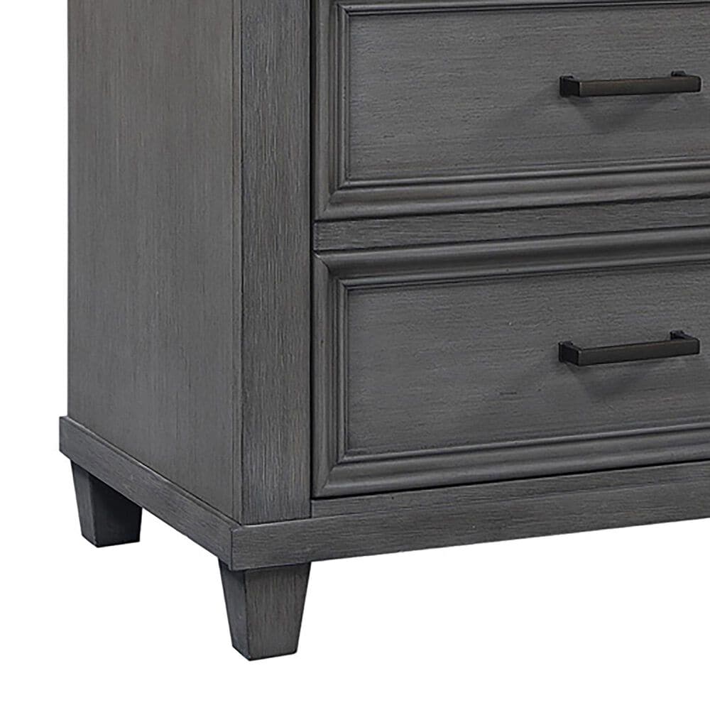 Riva Ridge Caraway 2-Drawer Traditional Nightstand in Slate Gray, , large