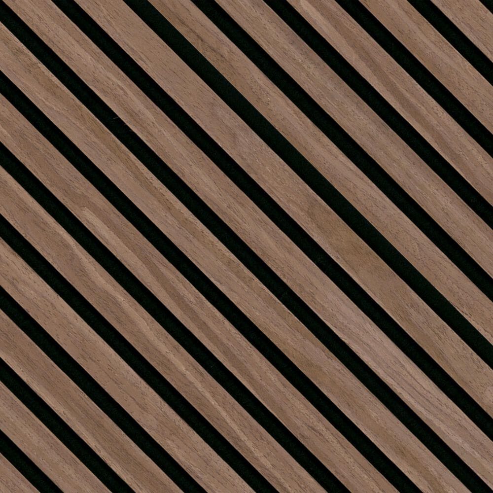 MS International Acoustic Wood Slat Sable 24" x 48" Wall Panels, , large