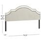 Richlands Furniture Cynthia Upholstered King Adjustable Headboard in Cream, , large