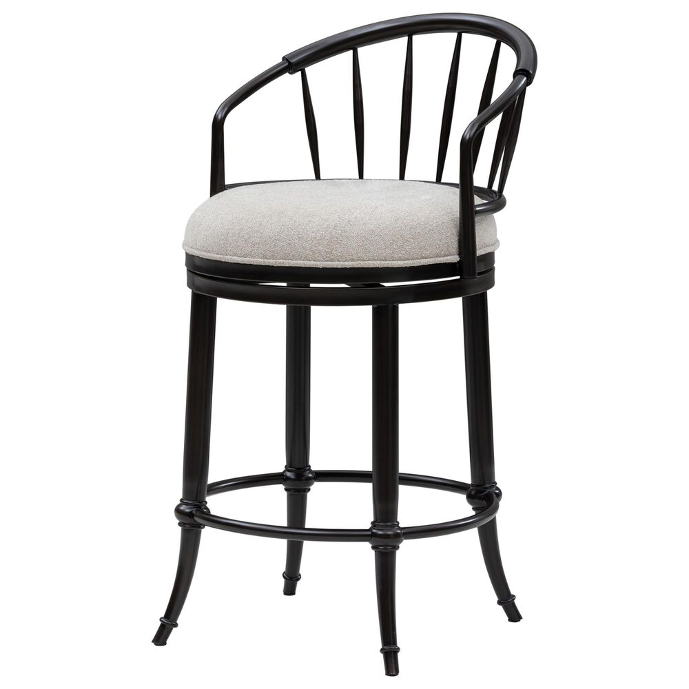 Armen Living Luther Counter Height Stool in Dark Brown, , large
