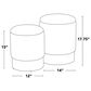 Lumisource Marla 2-Piece Nesting Pleated Ottoman Set in Cream, , large