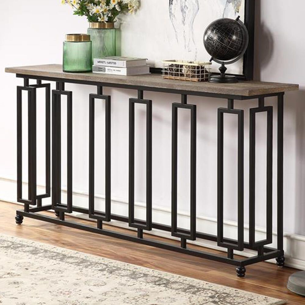 Shell Island Furniture Console Table in Sherwood Aged Brown, , large