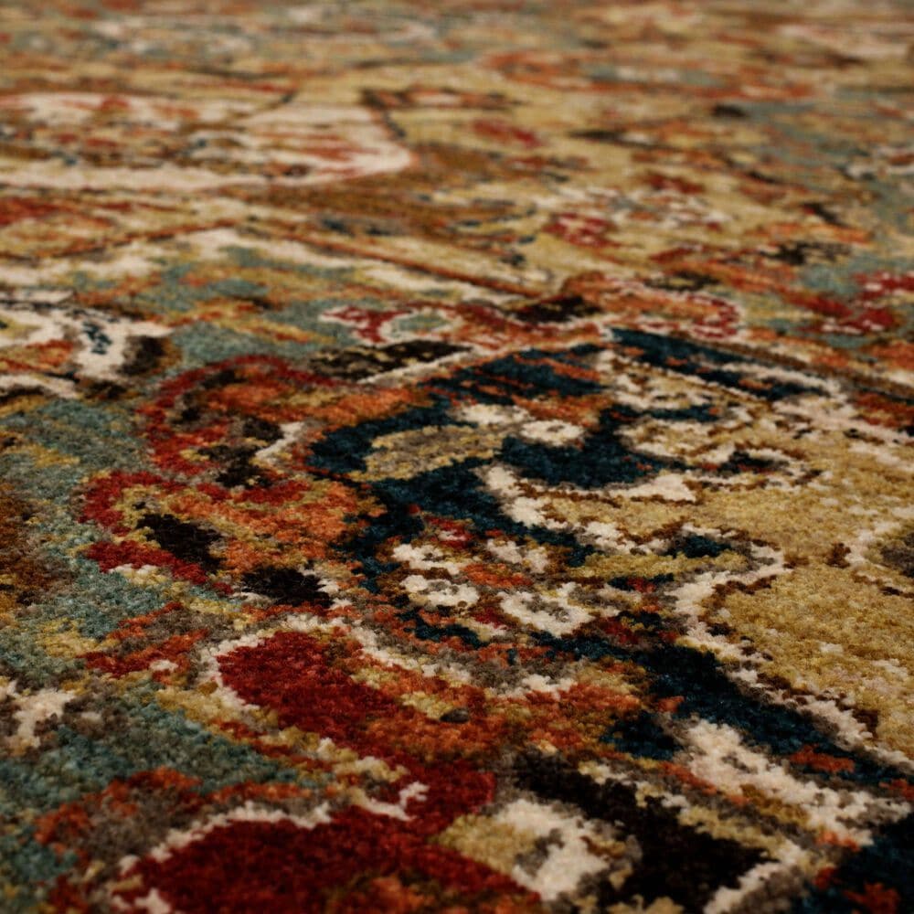 Karastan Spice Market Dhahar Aquamarine 5'3" x 7'10" Area Rug, , large