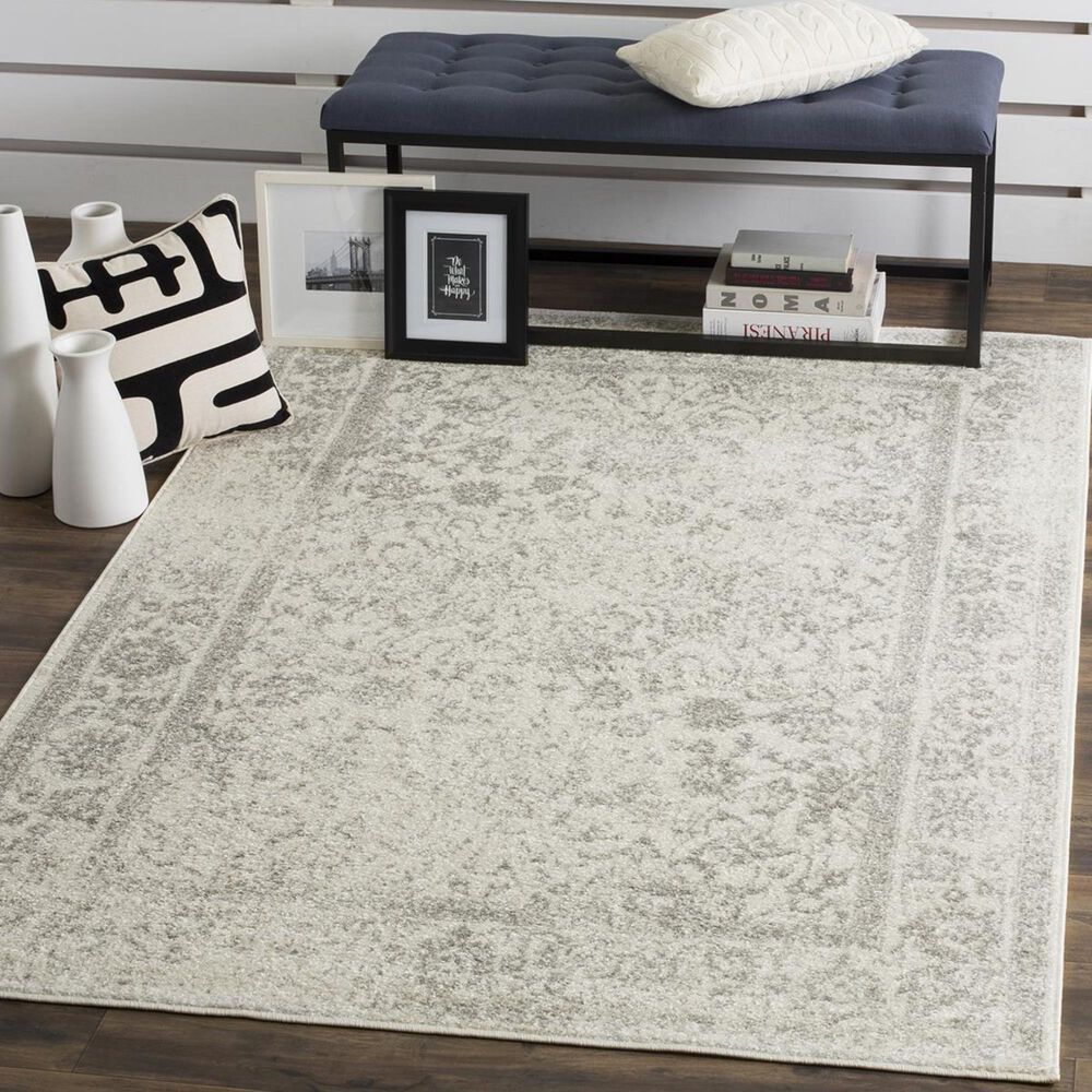 Safavieh Adirondack ADR109C-3 3" x 5" Ivory/Silver Area Rug, , large