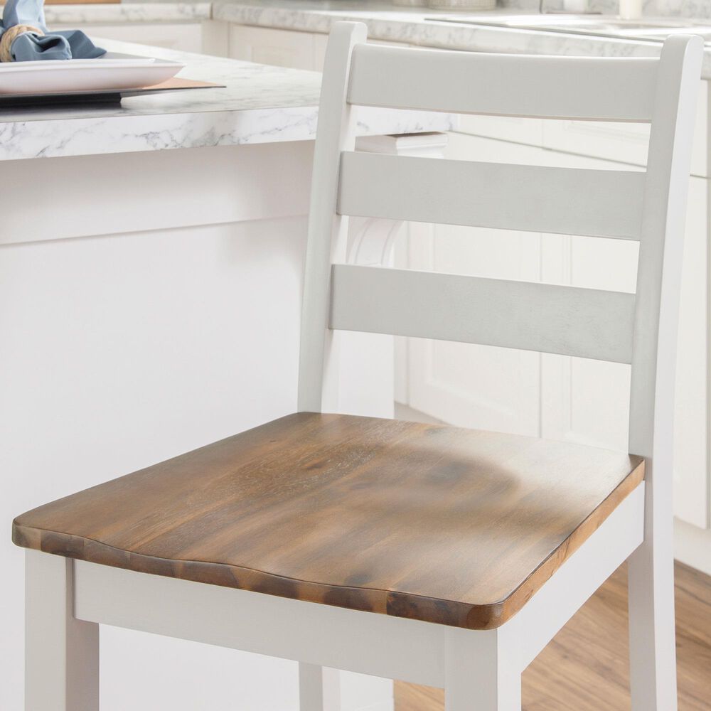 Linon Home Decor Colm Counter Stool in Light Grey and Warm Brown, , large