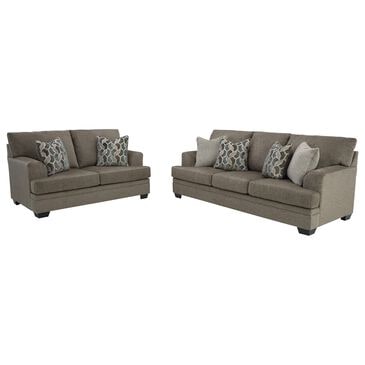 Ashley Stonemeade Stationary Sofa and Loveseat Set in Nutmeg, , large