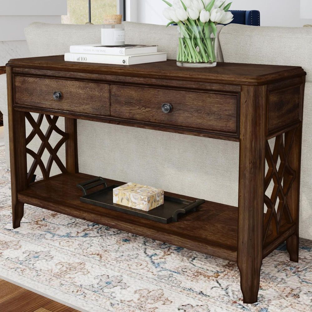 Mayberry Hill Phillipe 2-Drawer Sofa Table in Cherry, , large