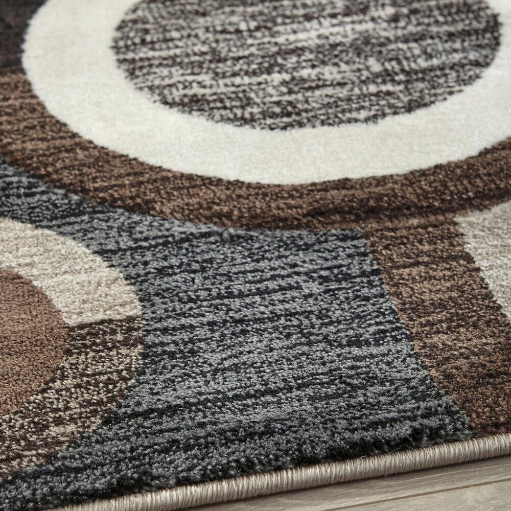 Ashley Guintte 8&#39; x 9&#39;6&quot; Black, Brown and Cream Area Rug, , large